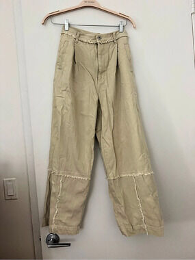 Japanese Wide Leg Pants in Beige Like New